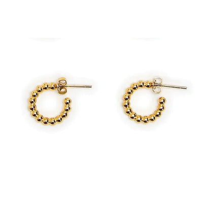 Gold Plated Hoop Earrings | Small Accessories + Apparel Two's Company  Paper Skyscraper Gift Shop Charlotte