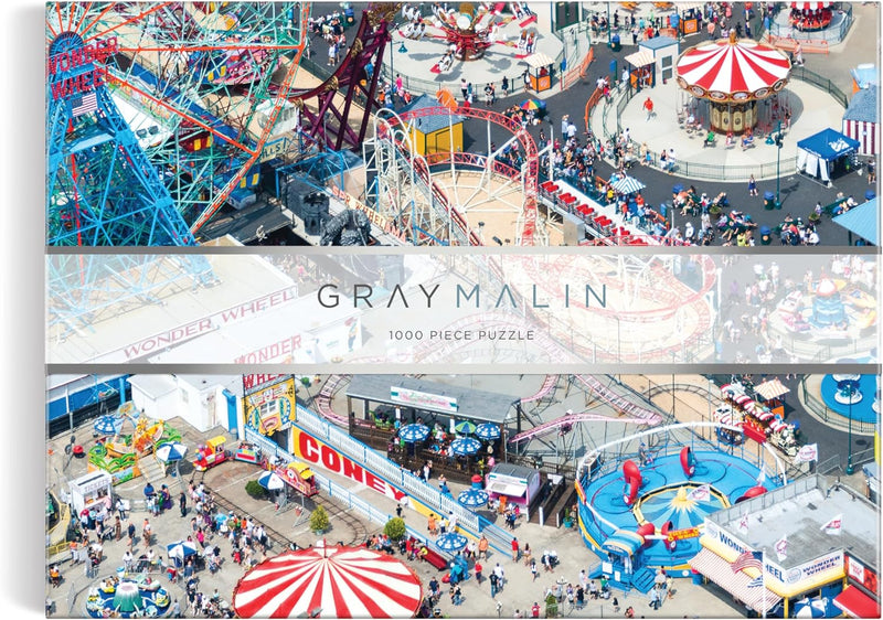 1000 Piece Puzzle | Gray Malin Coney island Fun Chronicle  Paper Skyscraper Gift Shop Charlotte