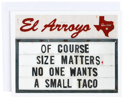 Size Matters  | Just Because Card Cards El Arroyo  Paper Skyscraper Gift Shop Charlotte