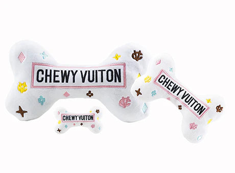 White Chewy Vuitton Bones XL  Haute Diggity Dog  Paper Skyscraper Gift Shop Charlotte