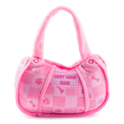 Pink Checker Chewy Vuitton Handbag Dog Toy | Small Pets Haute Diggity Dog  Paper Skyscraper Gift Shop Charlotte