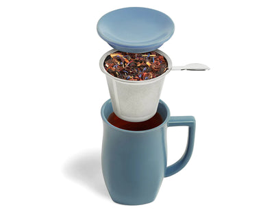 Fiore Steeping Cup with Infuser Stone Blue