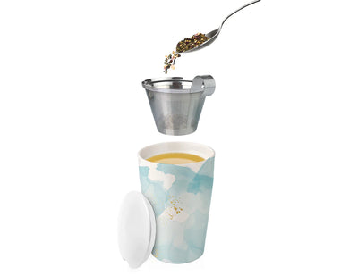 Kati Tea Cup with Infuser | Wellbeing Tea Cups Tea Forte  Paper Skyscraper Gift Shop Charlotte