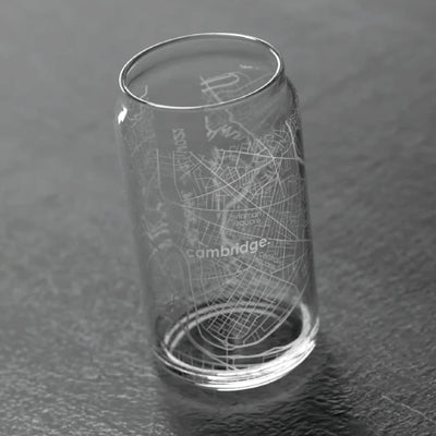 Charlotte Map 16 Oz. Can Glass Mugs Well Told  Paper Skyscraper Gift Shop Charlotte