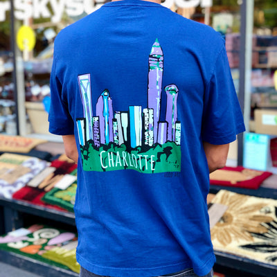 Reworn Paper Skyscraper T-Shirt | Midnight Apparel Reworn  Paper Skyscraper Gift Shop Charlotte