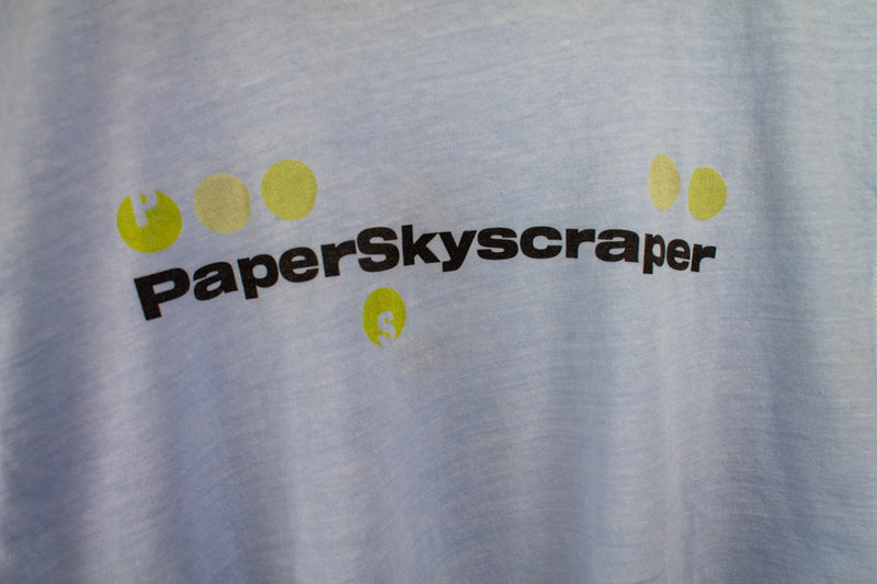 Reworn Paper Skyscraper T-Shirt | Chambray