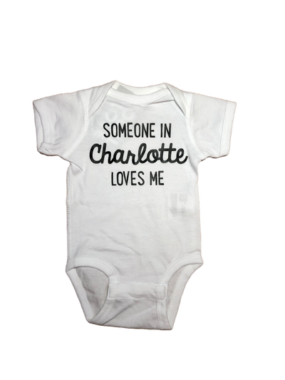 Onesie I Large | Someone in Charlotte Love Me Baby Rock Scissor Paper  Paper Skyscraper Gift Shop Charlotte