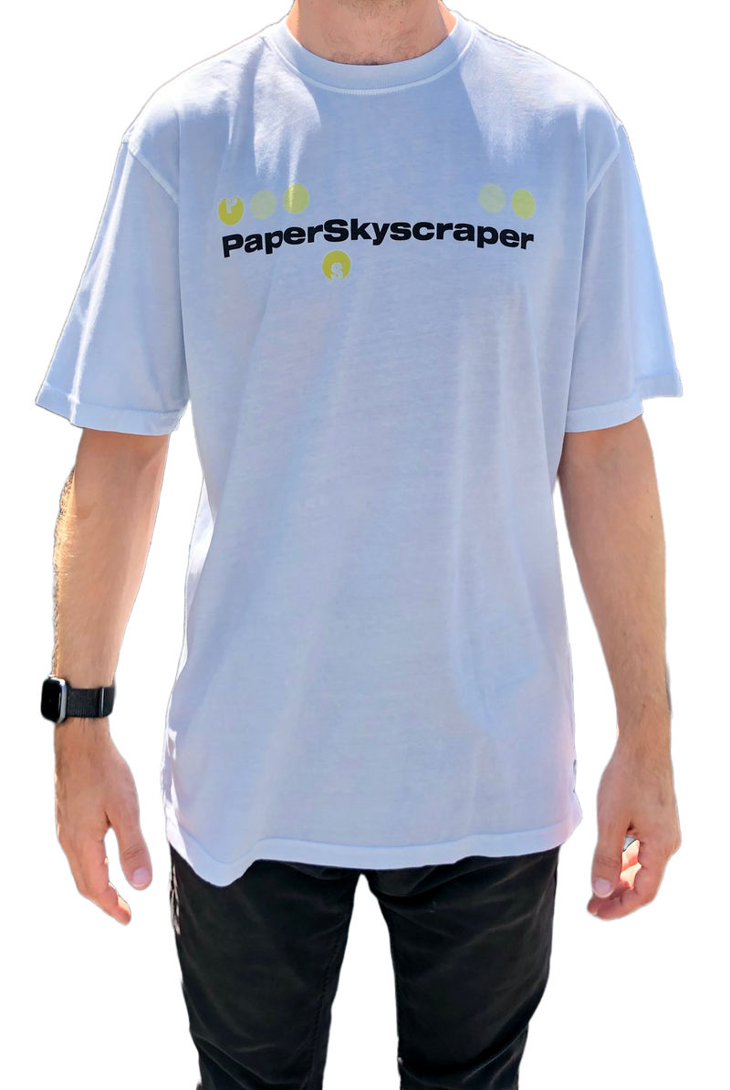 Reworn Paper Skyscraper T-Shirt | Chambray