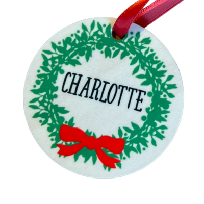 Charlotte Wreath Ornament Ornaments Rock Scissor Paper  Paper Skyscraper Gift Shop Charlotte