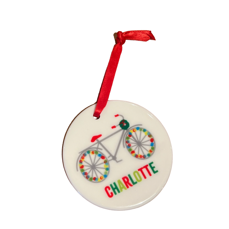 Ornament Holiday Bike - CHARLOTTE