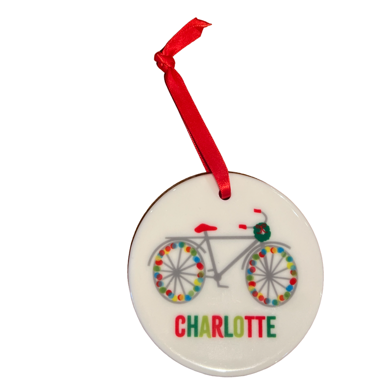 Ornament Holiday Bike - CHARLOTTE Ornaments Rock Scissor Paper  Paper Skyscraper Gift Shop Charlotte