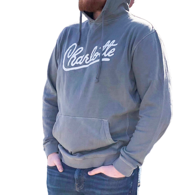 L/S Cotton Sweatshirt Hoodie - Washed Black XL Apparel Reworn  Paper Skyscraper Gift Shop Charlotte