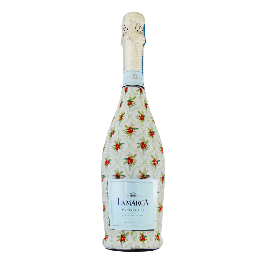 Limited Edition Scalloped Christmas Berries Bottle Wrap | La Marca Edition Gift Supplies Beau Bottles Paper Skyscraper Gift Shop Charlotte