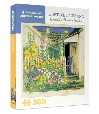 300 Piece Jigsaw Puzzle | Gustave Baumann Grandma Battin's Garden Puzzles Pomegranate  Paper Skyscraper Gift Shop Charlotte