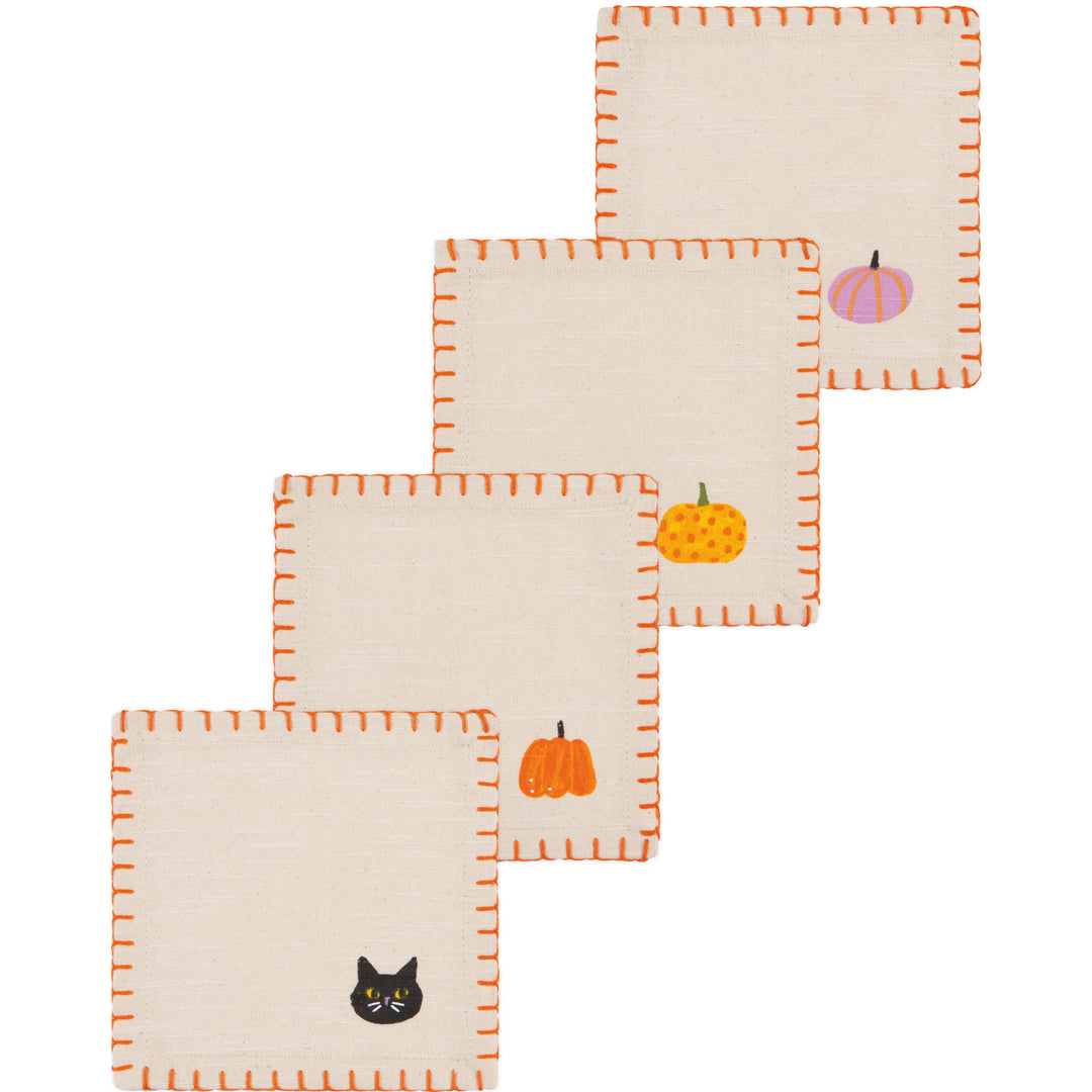 HALLOWS' EVE COCKTAIL NAPKINS SET OF 4