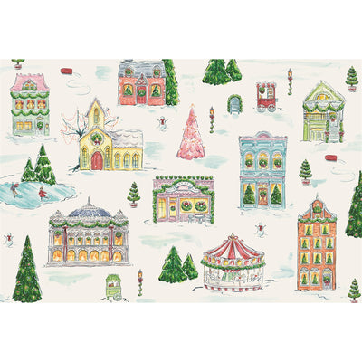 Home for the Holidays Placemat - pad of 24 Holiday Hester & Cook  Paper Skyscraper Gift Shop Charlotte