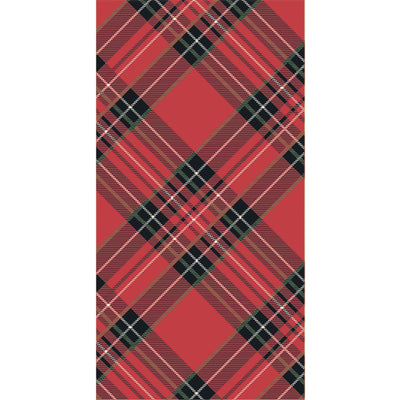 Red Plaid Guest Napkin | Pack of 16 Napkins Hester & Cook  Paper Skyscraper Gift Shop Charlotte