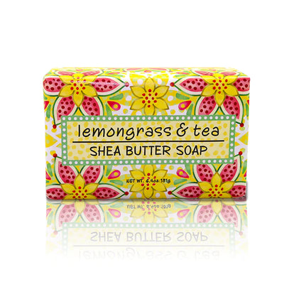 6.4oz Lemongrass & Tea Bar Soap Beauty Greenwich Bay Trading Co  Paper Skyscraper Gift Shop Charlotte