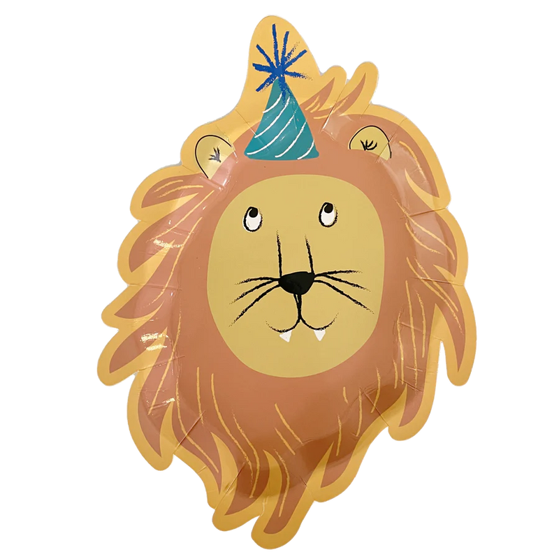 Party Animal Lion Salad Plates Partyware Sophistiplate  Paper Skyscraper Gift Shop Charlotte