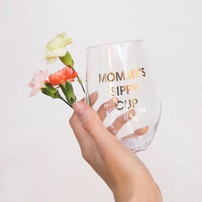 Stemless Wine Glass | Mommy's Sippy Cup Wine Glasses Chez Gagné  Paper Skyscraper Gift Shop Charlotte