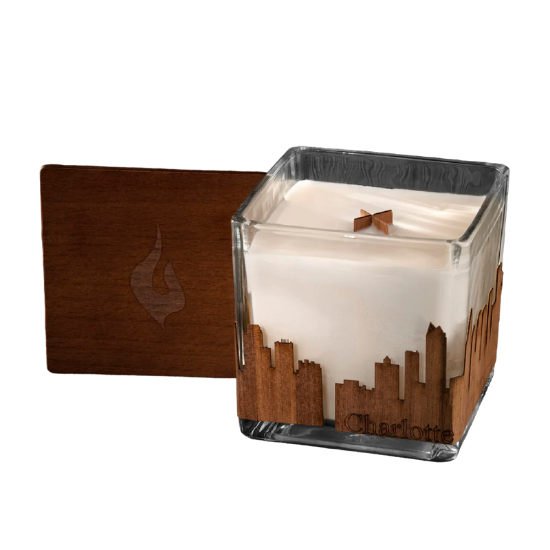 Mahogany Soy Candle Skyline Wrapped Small