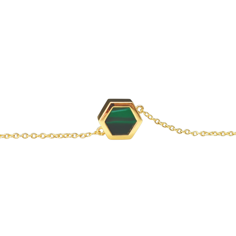 Minimal Gold Geometric Necklace with Emerald Gemstone Clay Necklaces Cold Gold  Paper Skyscraper Gift Shop Charlotte