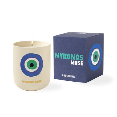 Travel From Home Candle | Mykonos Muse Candles Assouline  Paper Skyscraper Gift Shop Charlotte
