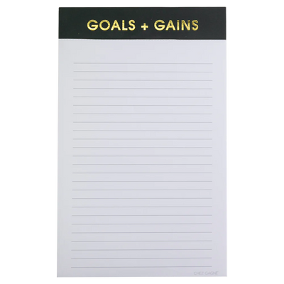 Goals + Gains Notepad Notepads Chez Gagné  Paper Skyscraper Gift Shop Charlotte