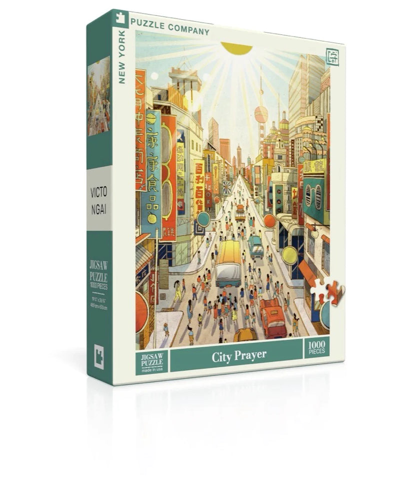 1000 Piece Jigsaw Puzzle | City Prayer Jigsaw Puzzles New York Puzzle Company  Paper Skyscraper Gift Shop Charlotte