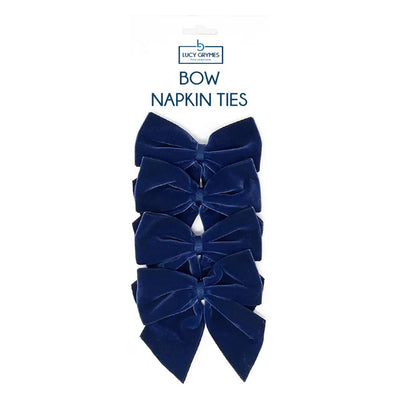 Navy Bow Napkin Tie Partyware Lucy Grymes  Paper Skyscraper Gift Shop Charlotte