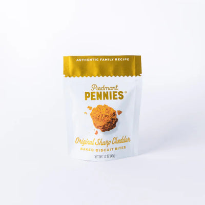 Piedmont Pennies Cheese Snacks | Small Pouch Food Piedmont Pennies Paper Skyscraper Gift Shop Charlotte