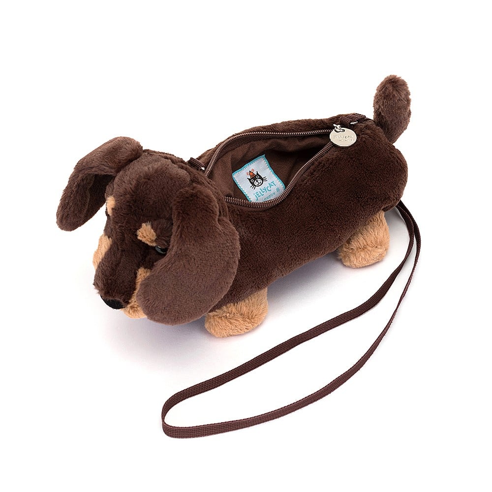 Otto Sausage Dog Bag Stuffed Animals Jellycat  Paper Skyscraper Gift Shop Charlotte