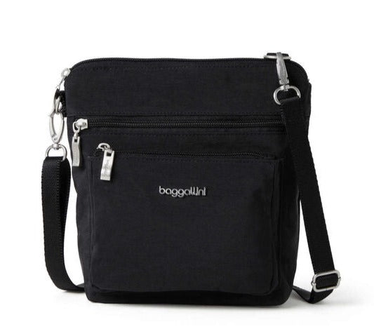 Modern Pocket Medium Crossbody | Black Apparel & Accessories - Handbags & Purses Baggallini Paper Skyscraper Gift Shop Charlotte