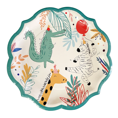 Party Animal Dinner Plates Partyware Sophistiplate  Paper Skyscraper Gift Shop Charlotte