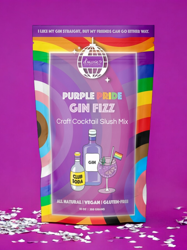 Purple Pride Gin Fizz Craft Cocktail Slush Mix - 10oz. Pouch Food & Beverages DMarie Paper Skyscraper Gift Shop Charlotte