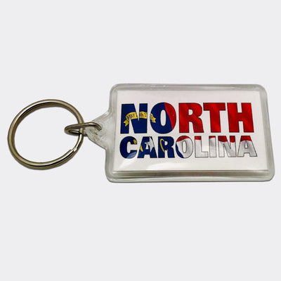 North Carolina Flag Letters Keychain Keychains My City Souvenirs  Paper Skyscraper Gift Shop Charlotte
