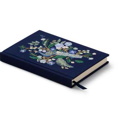 Peacock Embroidered Journal Journals Rifle Paper Co  Paper Skyscraper Gift Shop Charlotte