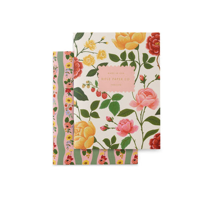 Pair of 2 Roses Pocket Notebooks Cards Rifle Paper Co  Paper Skyscraper Gift Shop Charlotte