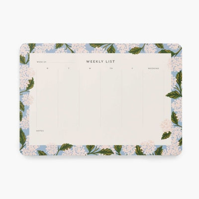 Hydrangea Weekly Desk Pad Cards Rifle Paper Co  Paper Skyscraper Gift Shop Charlotte
