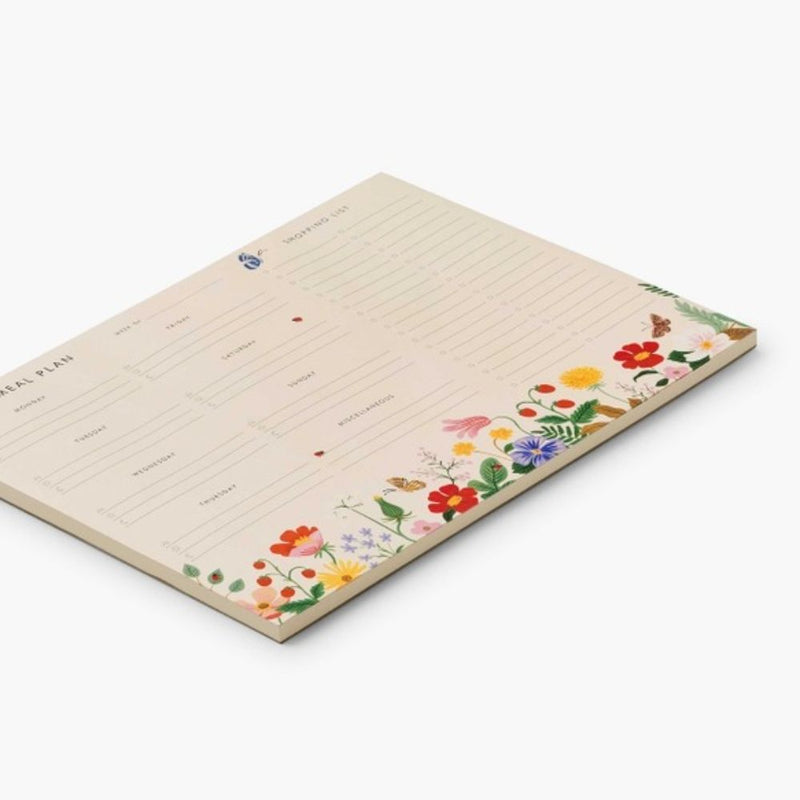 Strawberry Fields Meal Planner Notepad Cards Rifle Paper Co  Paper Skyscraper Gift Shop Charlotte