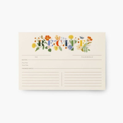 Mayfair Recipe Card | Pack of 12 Kitchen Rifle Paper Co  Paper Skyscraper Gift Shop Charlotte
