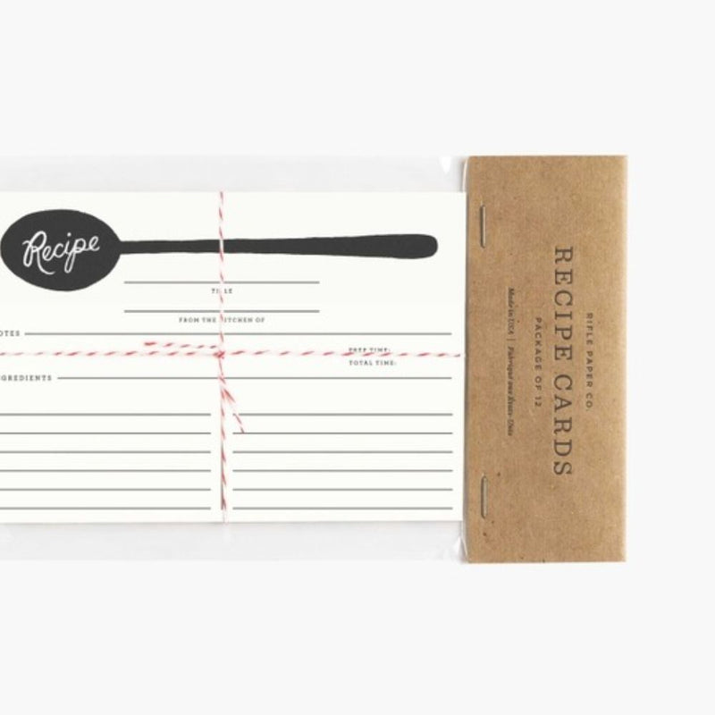 Charcoal Spoon Recipe Cards | Pack of 12 Cards Rifle Paper Co  Paper Skyscraper Gift Shop Charlotte