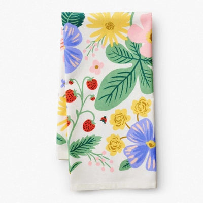 Strawberry Fields Tea Towel Dish Towels Rifle Paper Co  Paper Skyscraper Gift Shop Charlotte