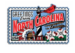 NC Greetings Rubber Stamp Magnet Magnets My City Souvenirs  Paper Skyscraper Gift Shop Charlotte