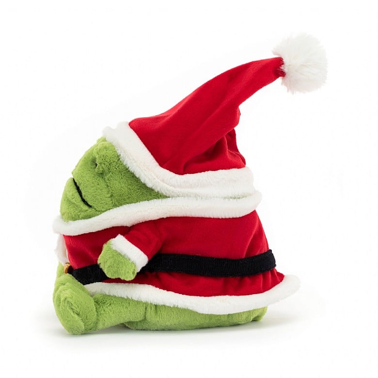 Santa Ricky Rain Frog Holiday Jellycat  Paper Skyscraper Gift Shop Charlotte