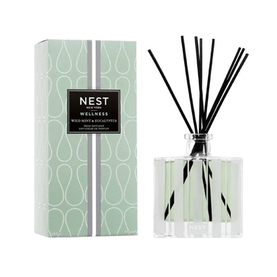 Reed Diffuser 5.9 fl oz |  Wild Mint & Eucalyptus Diffusers Nest Fragrances  Paper Skyscraper Gift Shop Charlotte
