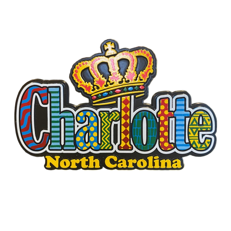 Rubber Magnet Charlotte Crown Colorful Magnets My City Souvenirs  Paper Skyscraper Gift Shop Charlotte