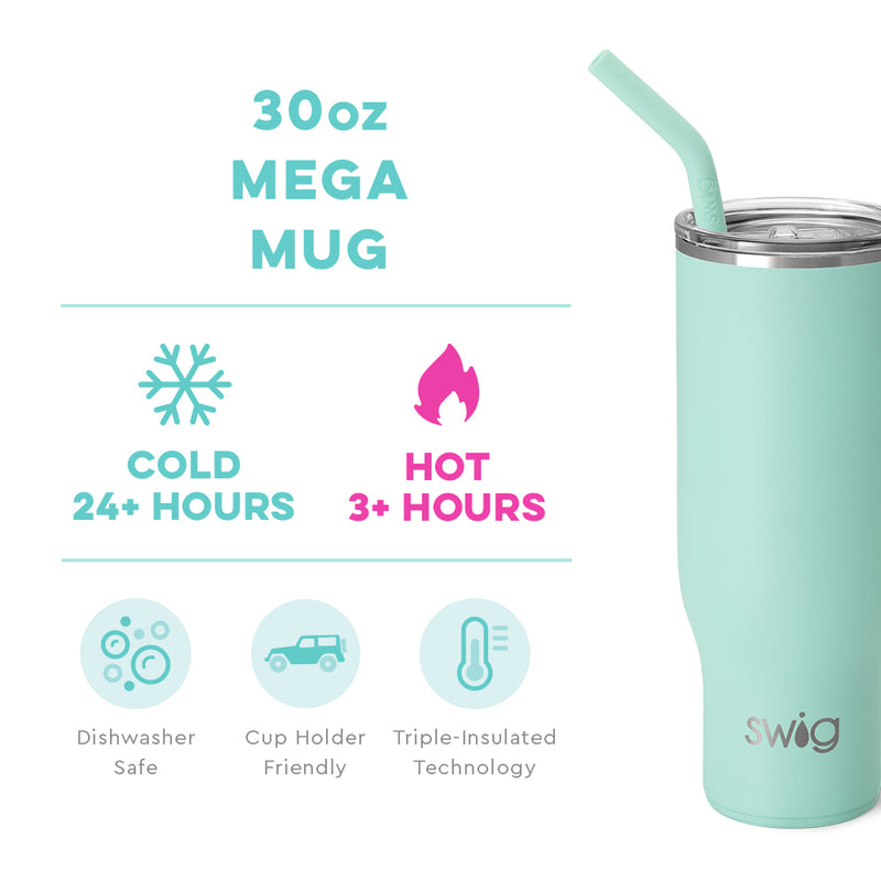 Sea Glass Mega Mug 30oz Drinkware Swig  Paper Skyscraper Gift Shop Charlotte