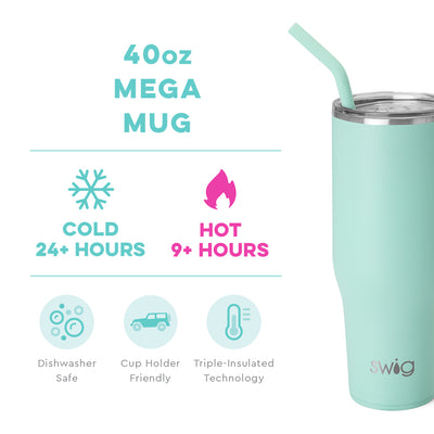 Sea Glass Mega Mug (40oz) Drinkware Swig  Paper Skyscraper Gift Shop Charlotte