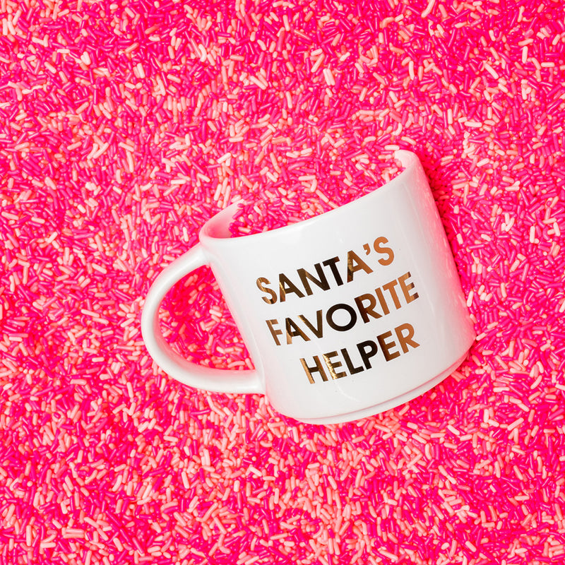 Mug - Santas Favorite Helper Mugs Chez Gagné  Paper Skyscraper Gift Shop Charlotte